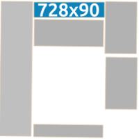 BANNER Home page Top Center Leaderboard 728 x 90 $70 CPM
